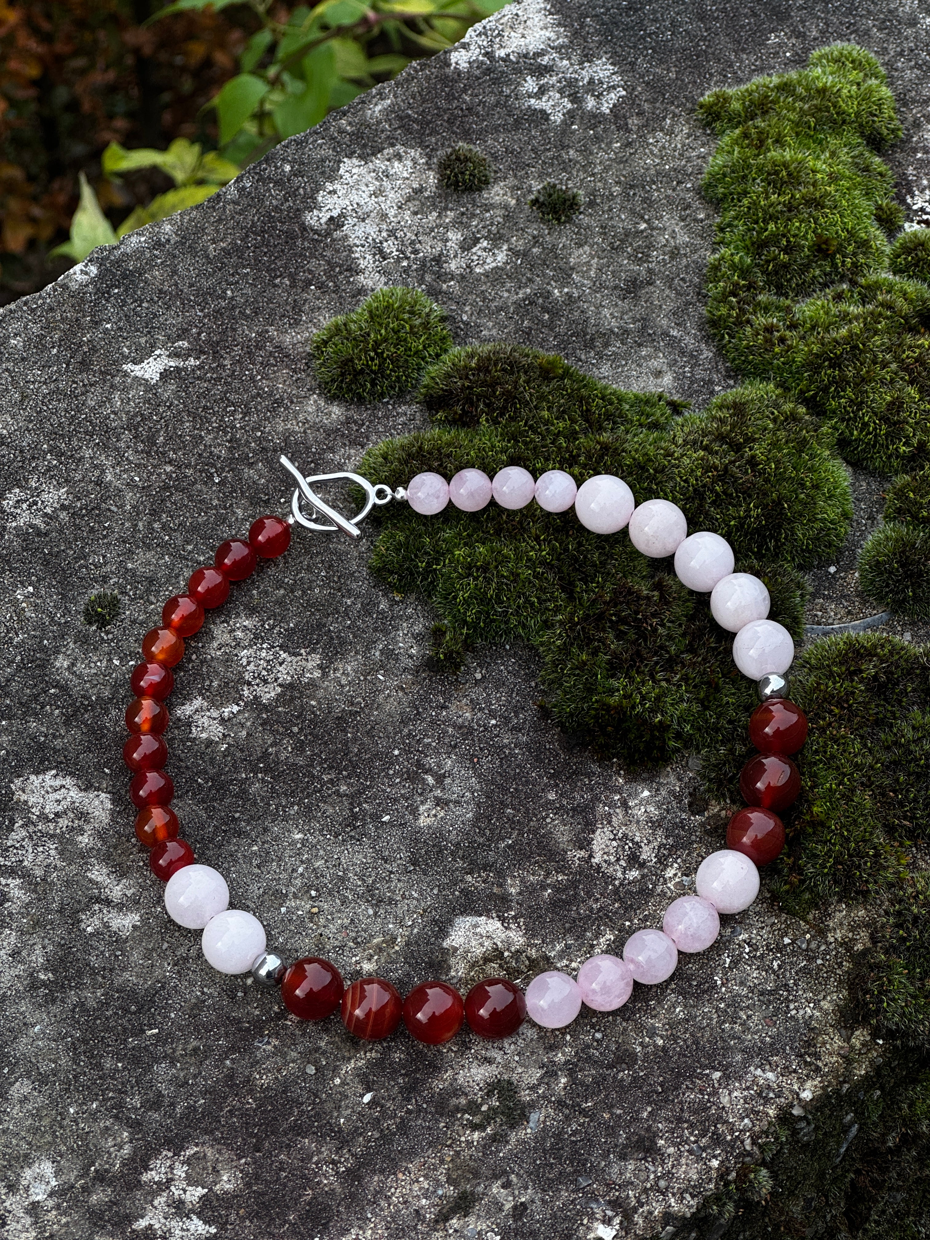 MIXED - Karneol/Rosekvarts