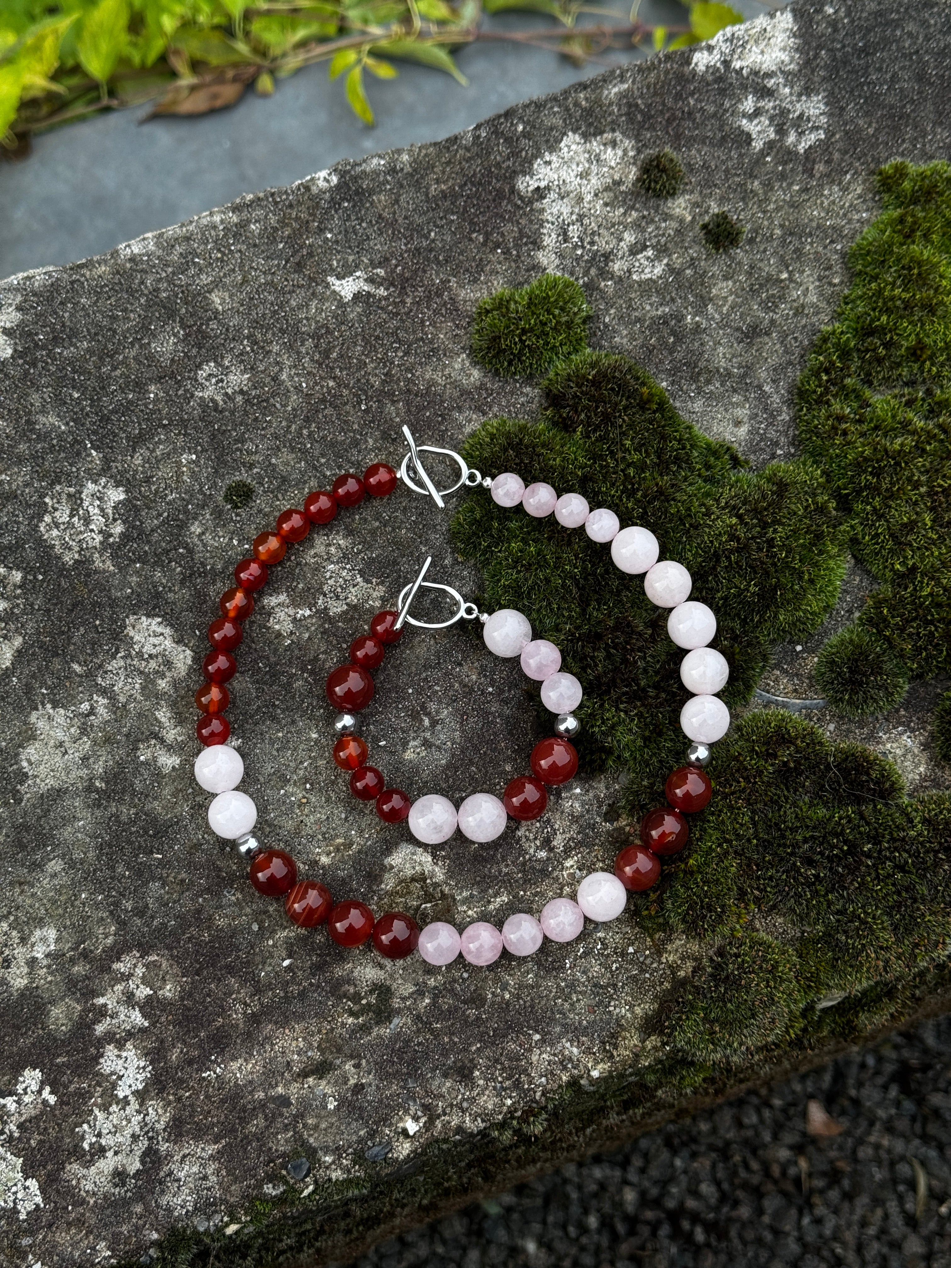 MIXED - Karneol/Rosekvarts