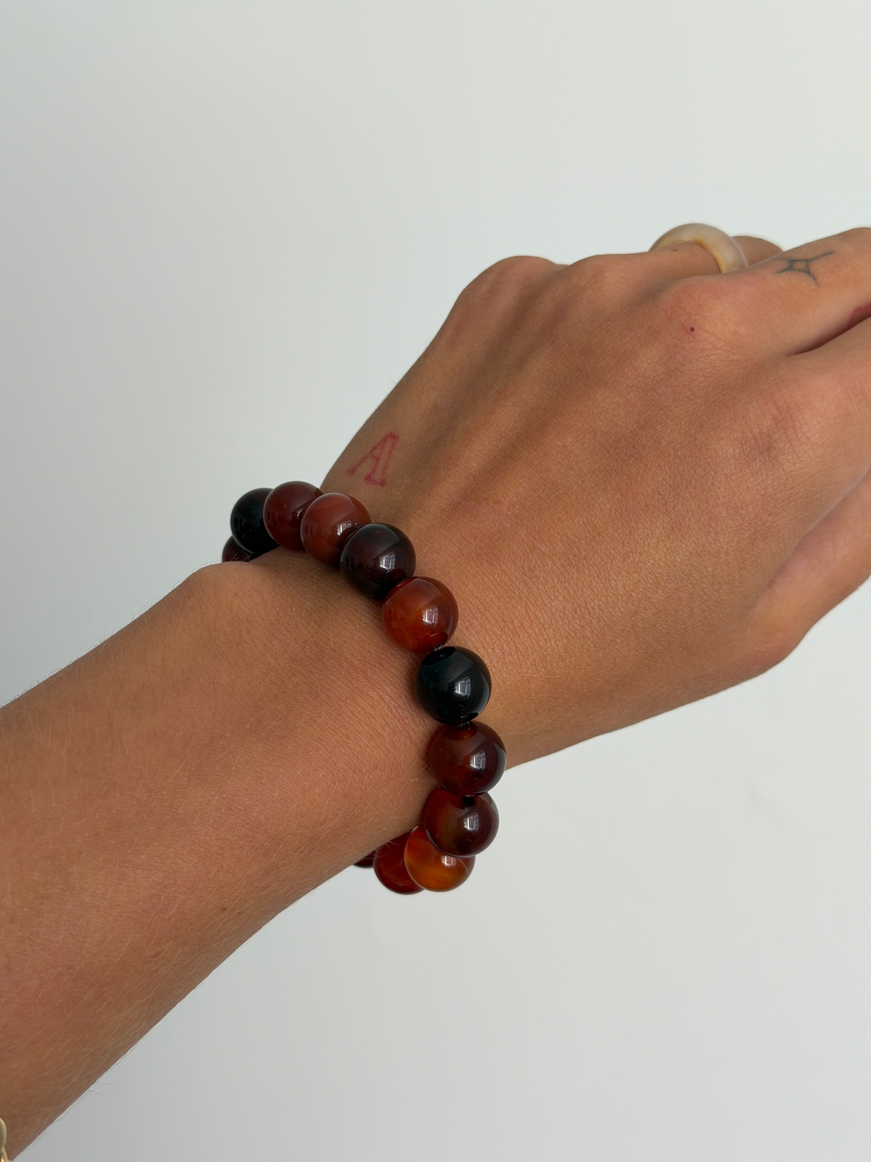 CHUNKY elastik - Coconut agate