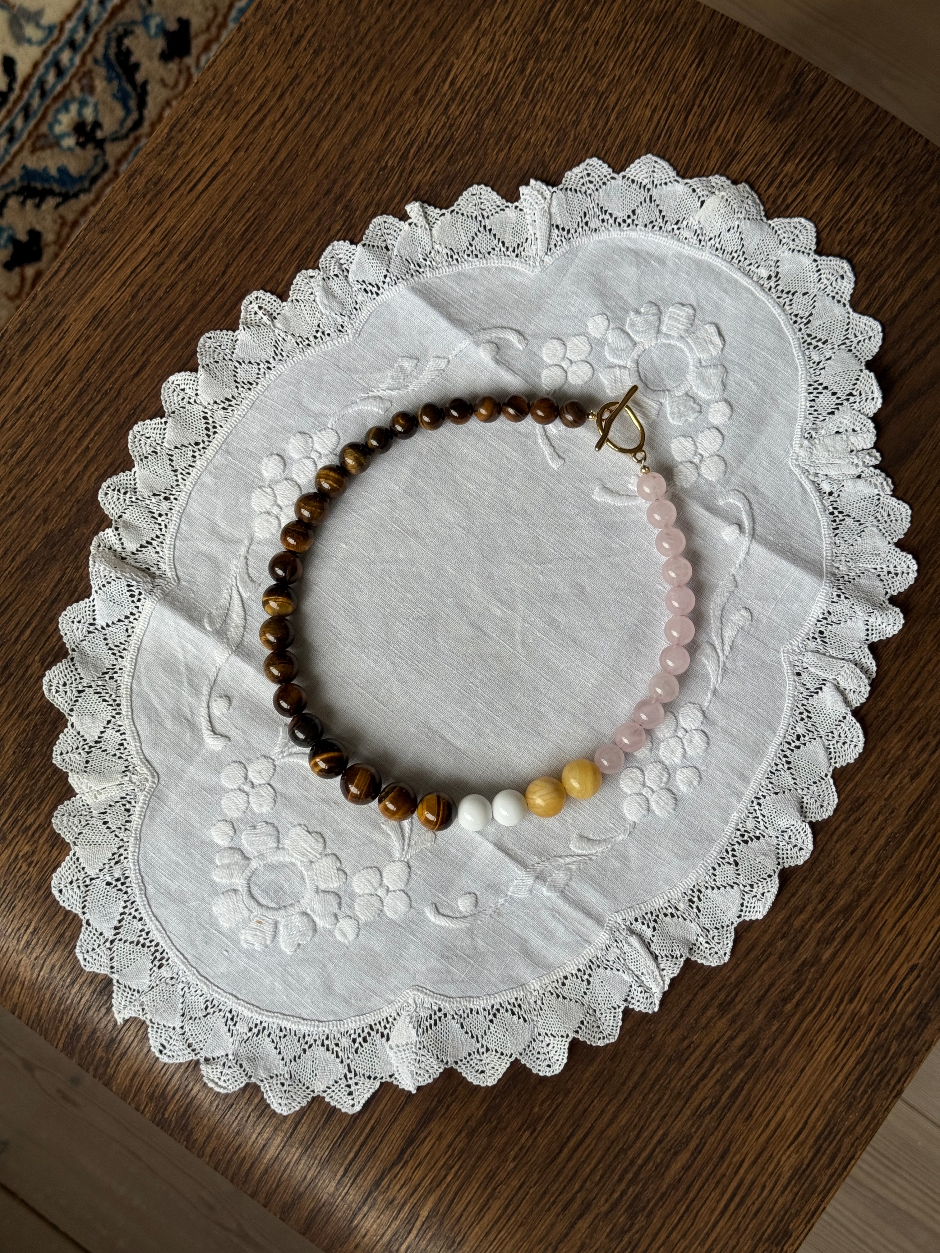 MIXED - Rosekvarts/Tigersten/Lemon Jade