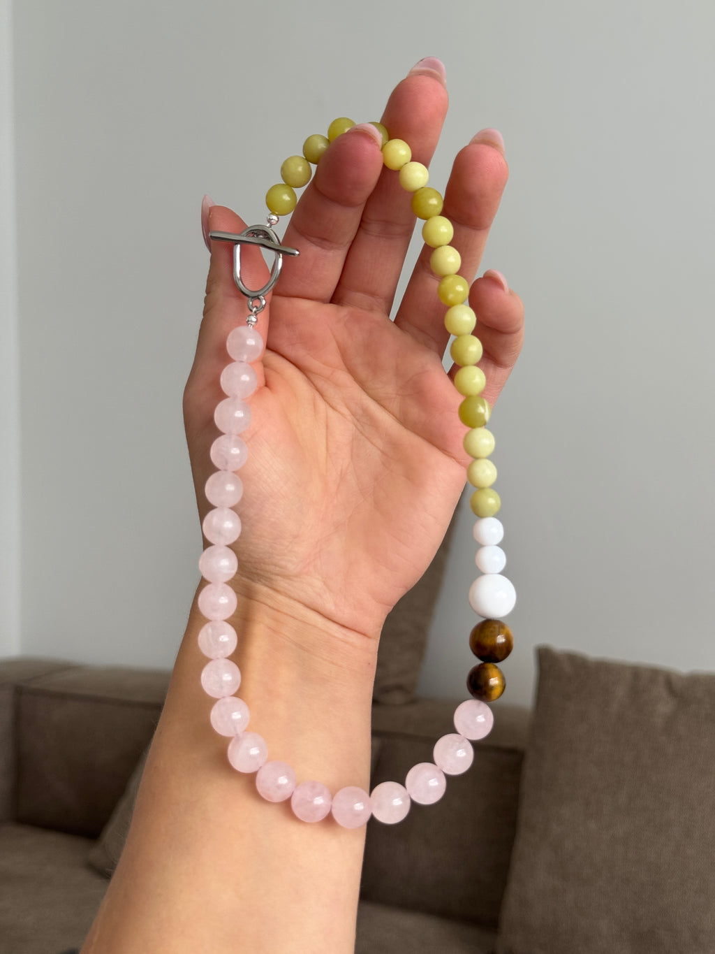 MIXED - Rosekvarts/Lemon jade