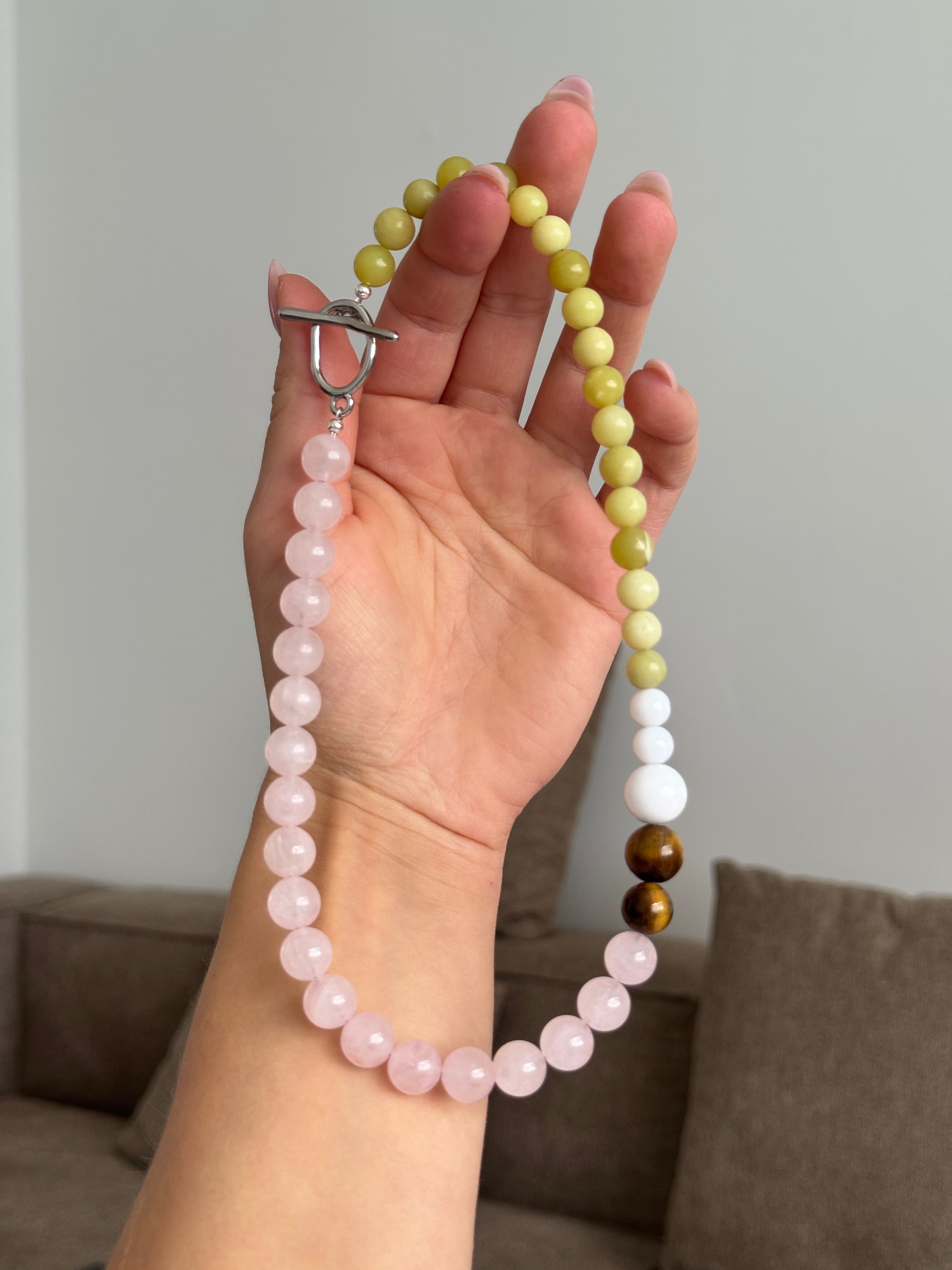 MIXED - Rosekvarts/Lemon jade