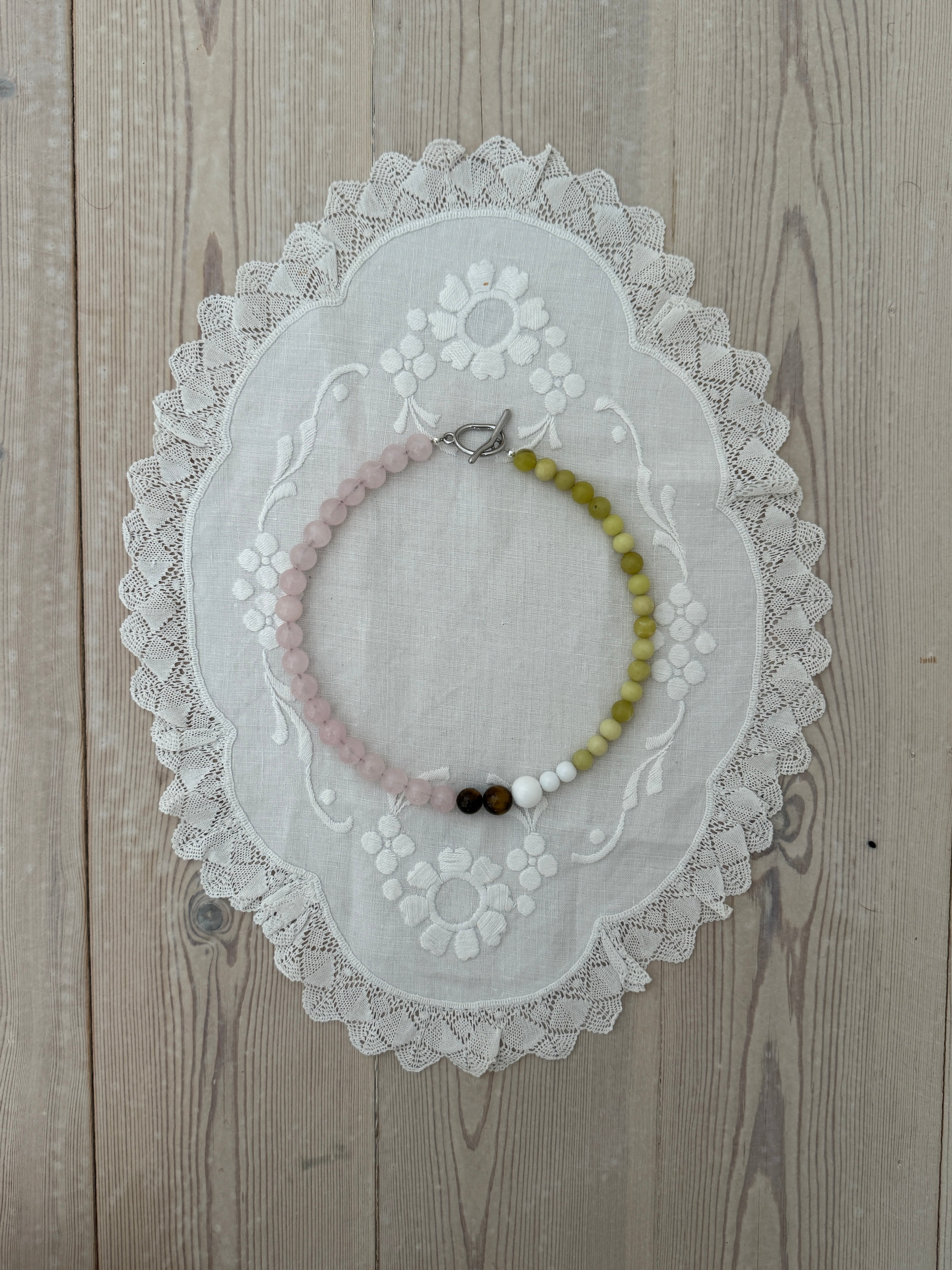 MIXED - Rosekvarts/Lemon jade