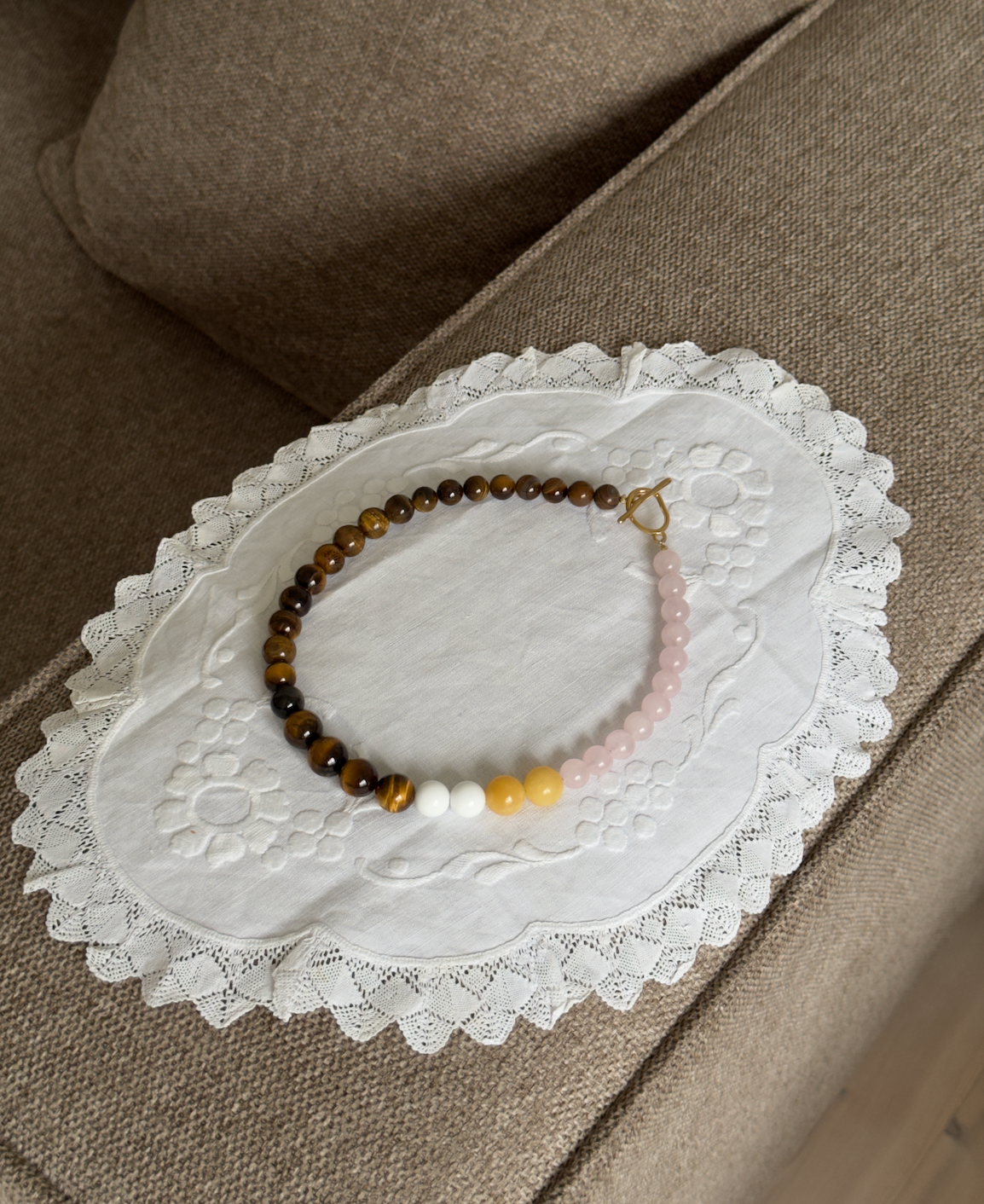 MIXED - Rosekvarts/Tigersten/Lemon Jade